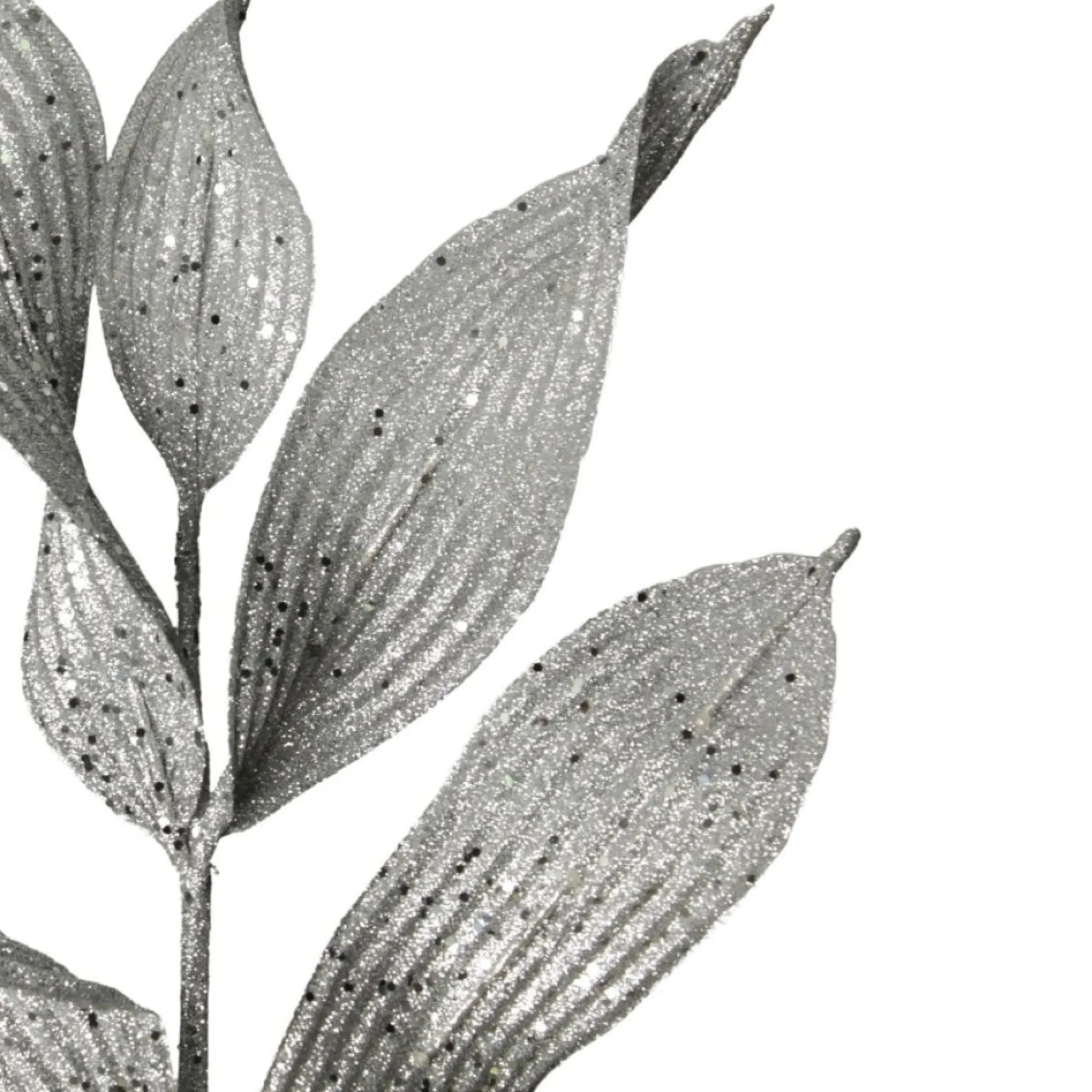 Silver Curved Leaf Glitter Spray Store