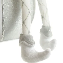 Silver Elf on Bauble Christmas Ornament Shop