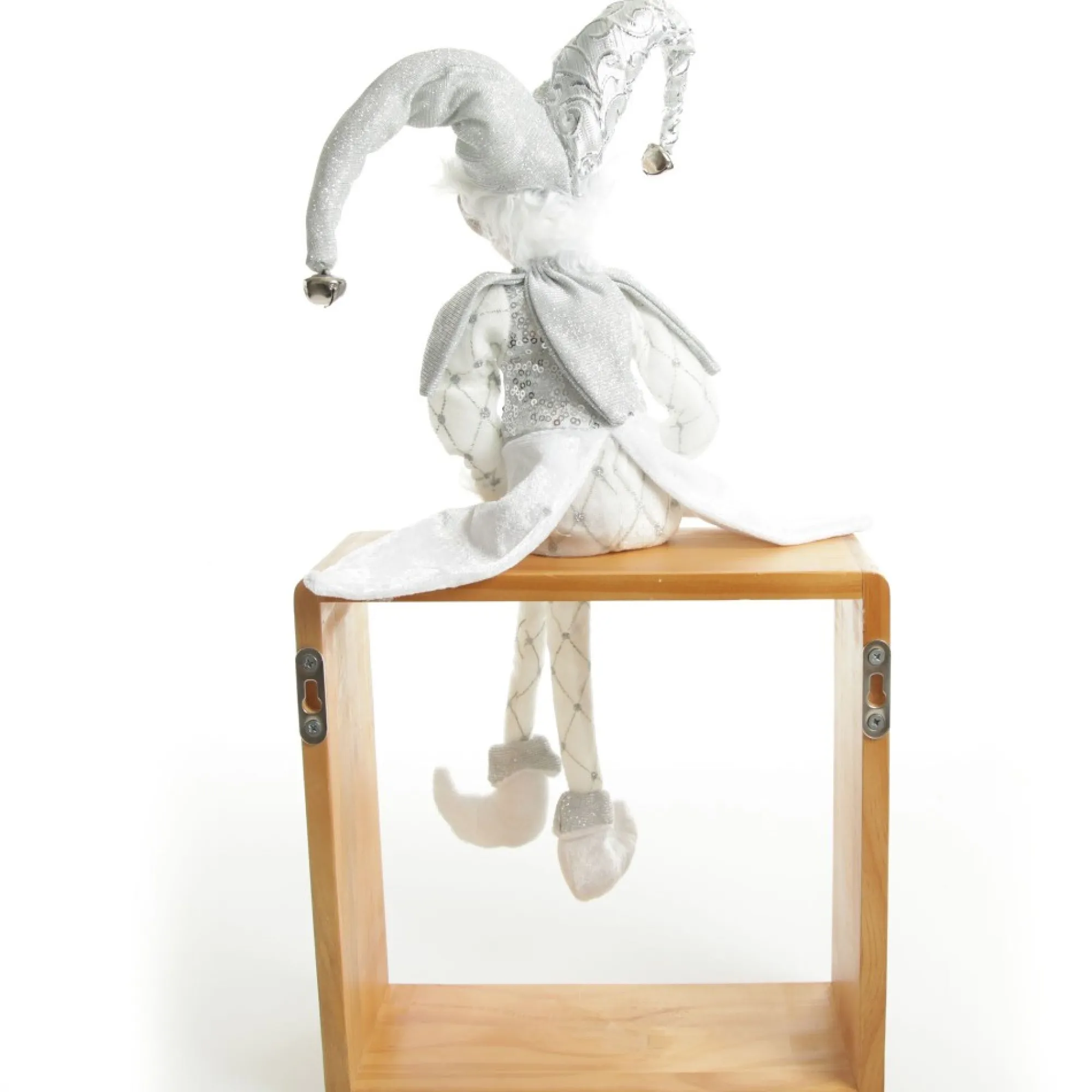 Silver Elf Sitting Christmas Ornament Outlet