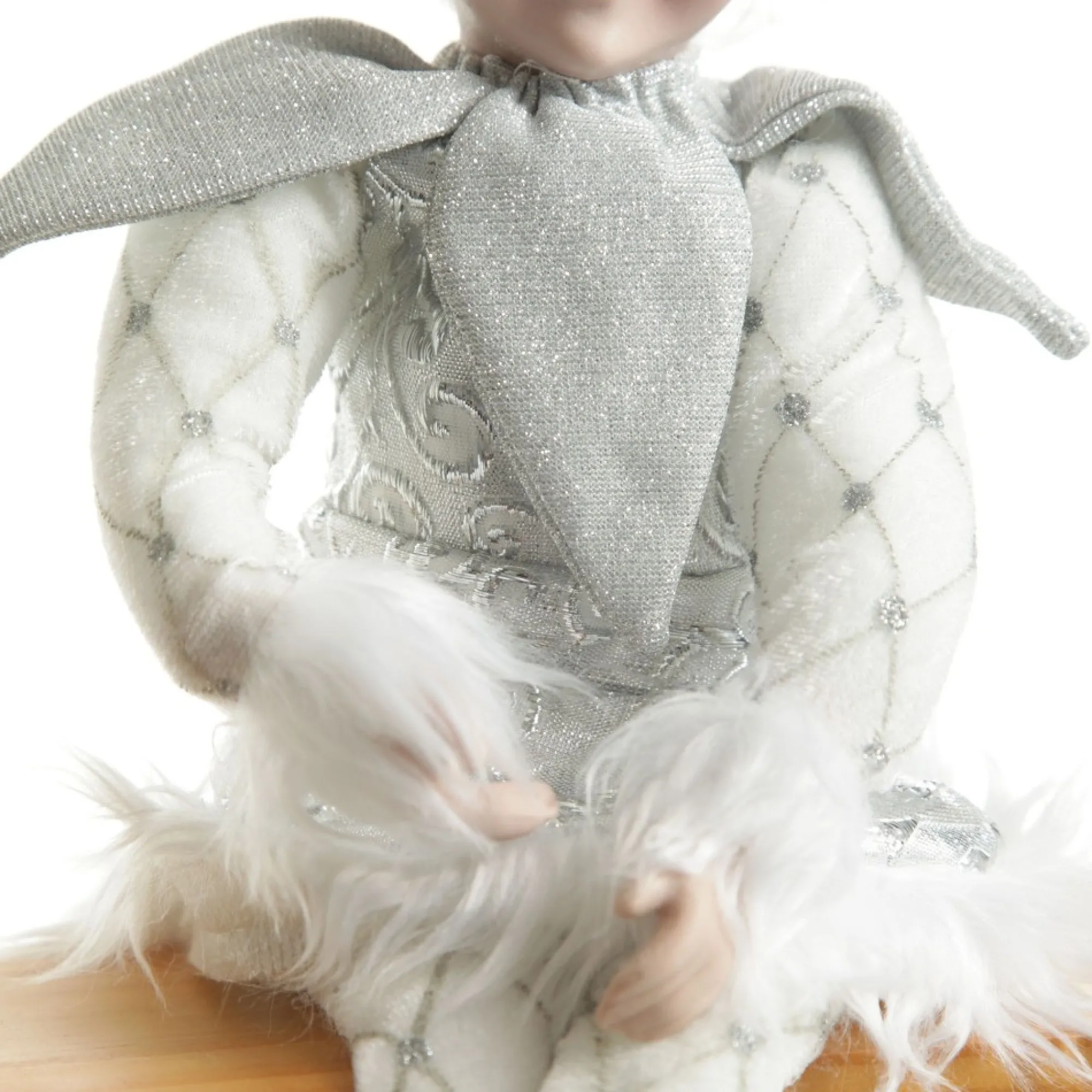 Silver Elf Sitting Christmas Ornament Outlet