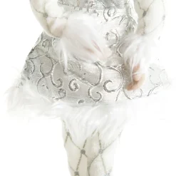 Silver Elf Sitting Christmas Ornament Outlet