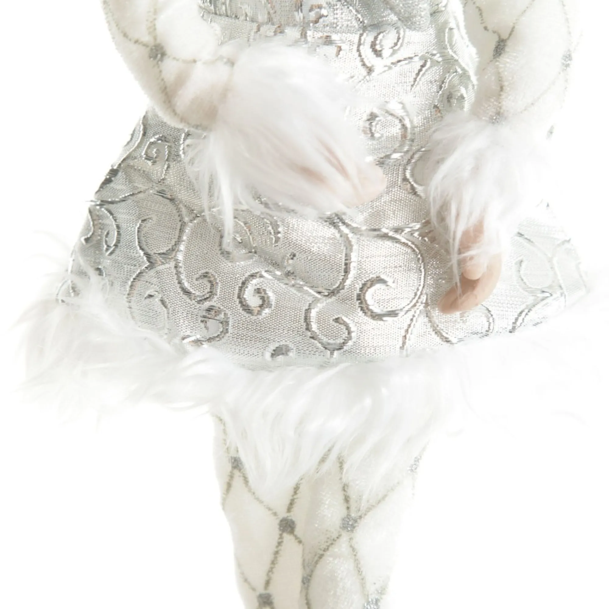 Silver Elf Sitting Christmas Ornament Outlet