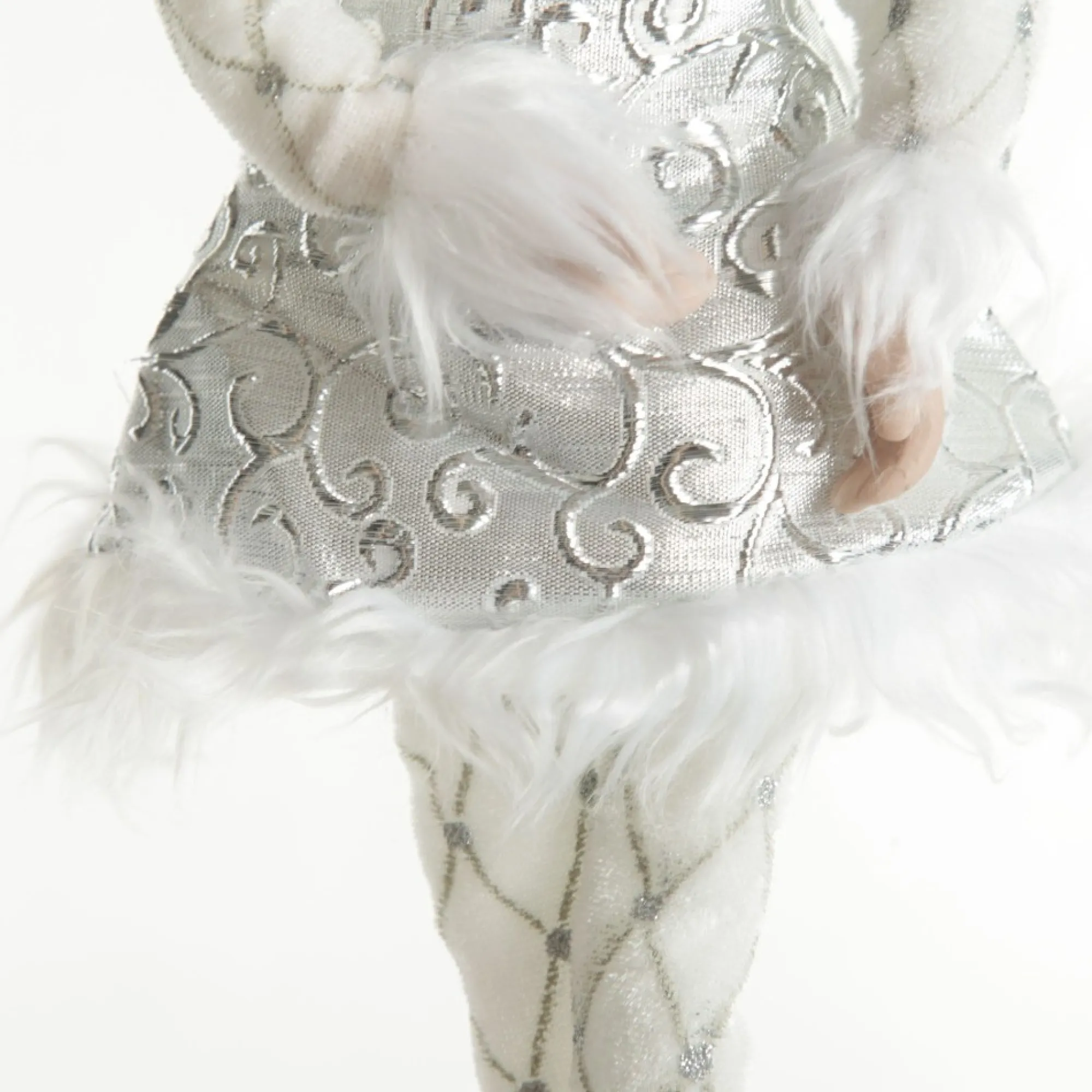 Silver Elf Sitting Christmas Ornament Outlet