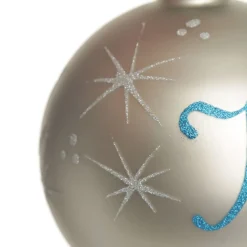 Silver Glass Personalised Christmas Bauble Best Sale