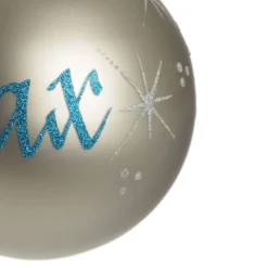 Silver Glass Personalised Christmas Bauble Best Sale