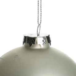 Silver Glass Personalised Christmas Bauble Best Sale