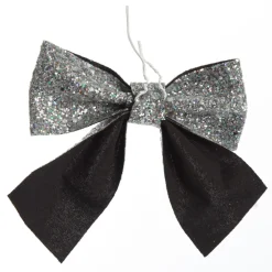 Silver Glitter Bow - Set of 2 Store