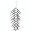 Silver Glitter Fern and Crystal Tree Decoration Cheap