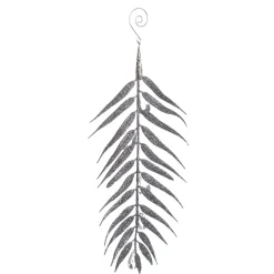 Silver Glitter Fern and Crystal Tree Decoration Cheap