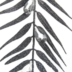 Silver Glitter Fern and Crystal Tree Decoration Cheap