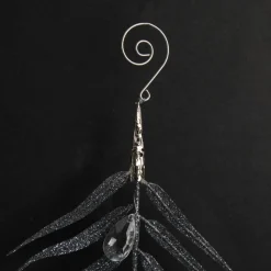 Silver Glitter Fern and Crystal Tree Decoration Cheap