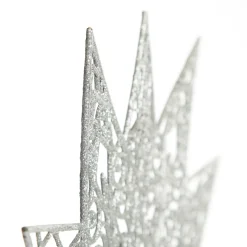 Silver Glitter Hanging Christmas Star Fashion