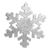 Silver Glitter Hanging Snowflake - Large Shop