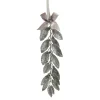 Silver Glitter Leaf Tree Decoration with Mini Bells Clearance