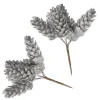 Silver Glitter Pinecone Clusters - Set of 2 New