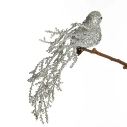 Silver Glitter Sequin Bird Clip Best Sale