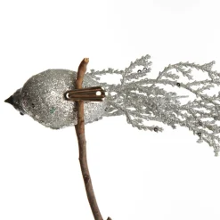 Silver Glitter Sequin Bird Clip Best Sale