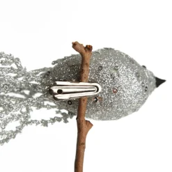 Silver Glitter Sequin Bird Clip Best Sale
