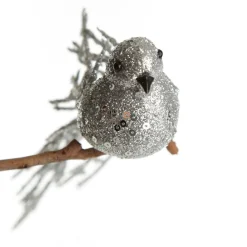 Silver Glitter Sequin Bird Clip Best Sale