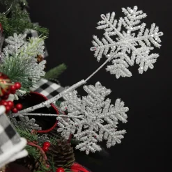Silver Glitter Snowflake Christmas Spray Outlet