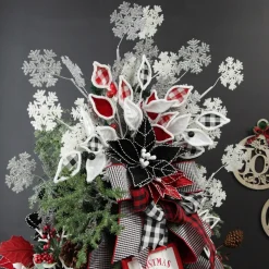 Silver Glitter Snowflake Christmas Spray Outlet