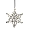 Silver Glitter Snowflake with Diamonte Tree Decoration Store