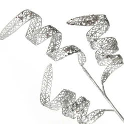 Silver Glitter Swirl Christmas Pick Online