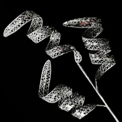 Silver Glitter Swirl Christmas Pick Online