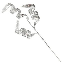 Silver Glitter Swirl Christmas Pick Online