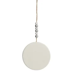 Silver Glitter Wooden Hanging Decorations with Christmas Cut Outs - Set of 3 Cheap