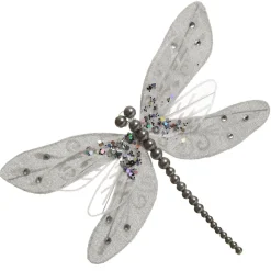 Silver Grey Dragonfly Clip Decoration Cheap
