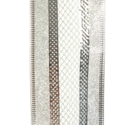 Silver Mesh and Glitter Edge Wired Christmas Ribbon Store