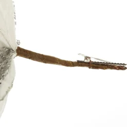 Silver Mesh and White Satin Poinsettia Flower Clip Flash Sale