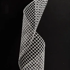 Silver Mesh Wired Christmas RIbbon Garland Online