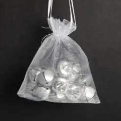Silver Mini Jingle Bell Decorations - Bag of 15 Hot