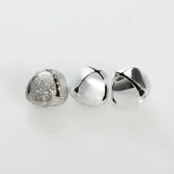 Silver Mini Jingle Bell Decorations - Bag of 15 Hot