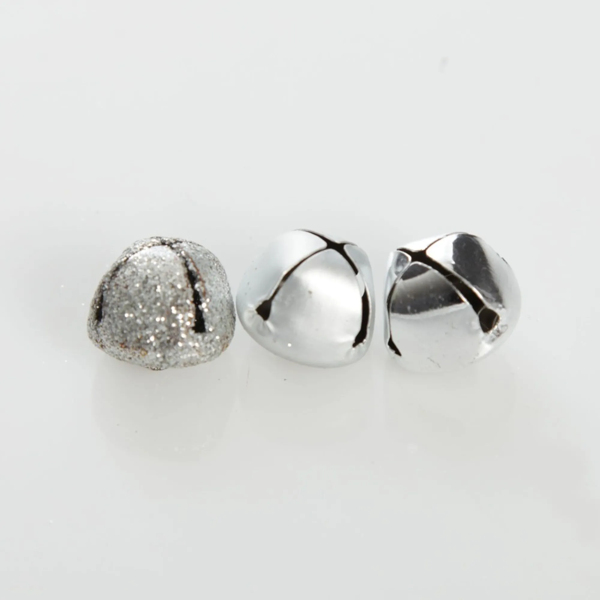 Silver Mini Jingle Bell Decorations - Bag of 15 Hot