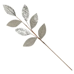 Silver Mixed Leaf Burlap Sequin Spray Best