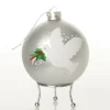 Silver Peace Doves Christmas Bauble Flash Sale
