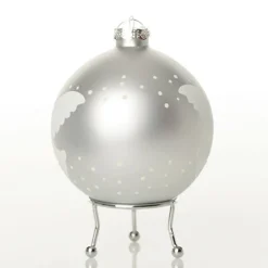Silver Peace Doves Christmas Bauble Flash Sale