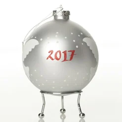 Silver Peace Doves Christmas Bauble Flash Sale
