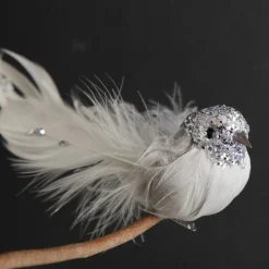 Silver Sequin Bird with Clip Best