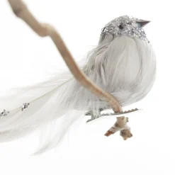 Silver Sequin Bird with Clip Best