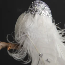 Silver Sequin Bird with Clip Best