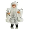 Silver Sequin Santa Ornament Cheap