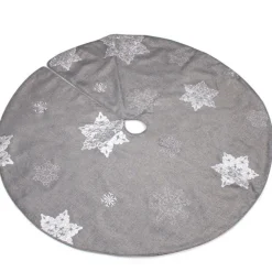 Silver Snowflake Christmas Tree Skirt Cheap