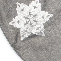 Silver Snowflake Christmas Tree Skirt Cheap