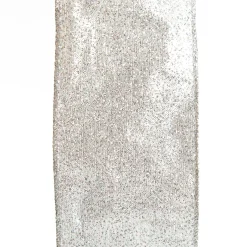 Silver Sparkle Glitter Ribbon Wired Edge - 6.3cm Shop