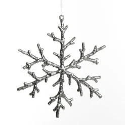 Silver Sparkle Snowflake Decoration Cheap