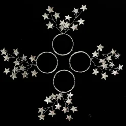 Silver Star Napkin Rings - Pack of 4 Flash Sale